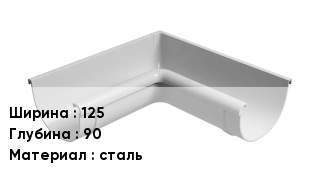 Крюк для желоба 125х90 сталь